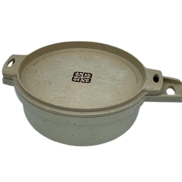 Vintage Littonware Microwave Cookware 2 Cup Round Bowl with Lid 39278 Tan Food - Picture 3 of 7